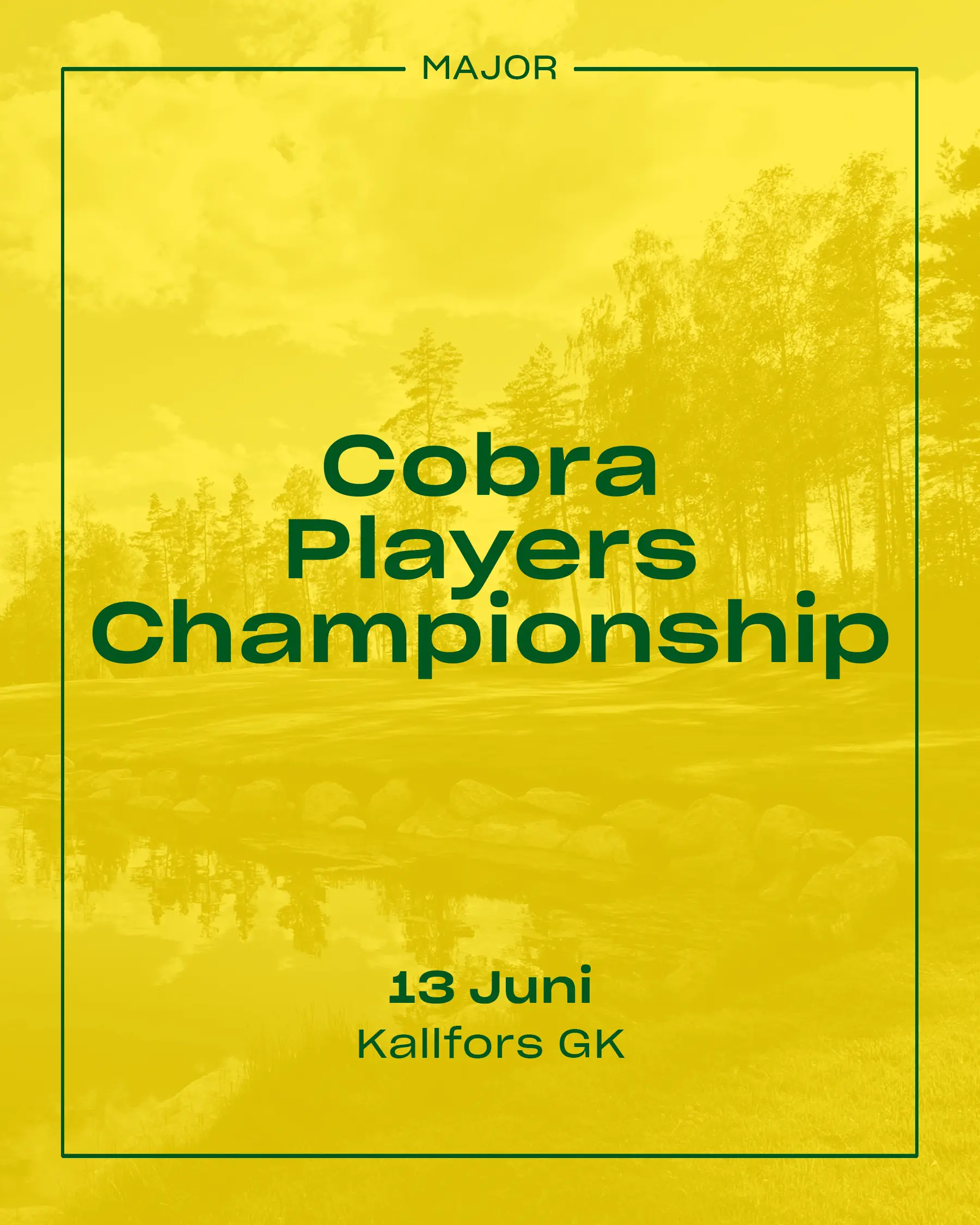 Stockholm Golf tour Cobra players CHampionship